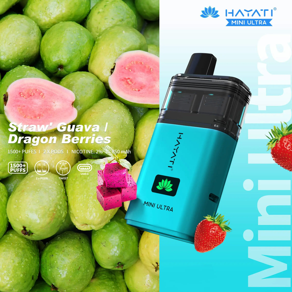 Hayati Mini Ultra 1500 Pod Kit – 5 for £20