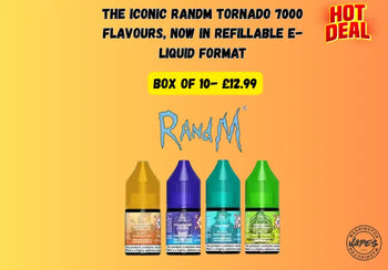 R and M Tornado Nic Salt 10ml (Pack of 10) R and M