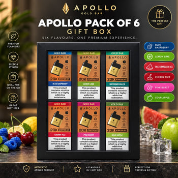 Apollo Gold Bar 20K Pack of 6 Gift Box
