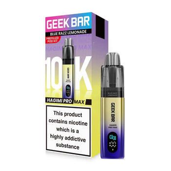 Geek Bar Hagimi Pro Max 10K Prefilled Pod Kit Blue Razz Lemonade Washington Vapes UK 