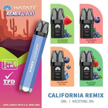 Shop Hayati Remix 2400 4 - In - 1 Pod Kit (Any 2 for £15) - Washington Vapes